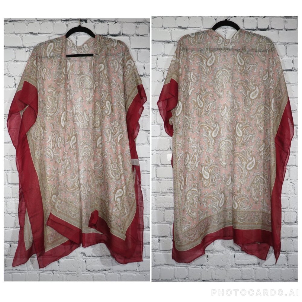 Women's Swimsuit Cover kimono - Bohemian Floral Print
